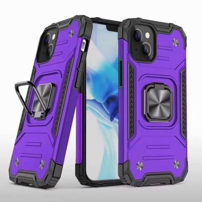 China Cell Phone Shockproof Accessories Back Cover Ring Holder Shockproof Armor Phone Case For Iphone 13 for sale