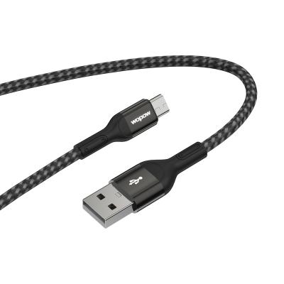 China Mobile Phone Types OEM Data Sync WX06 2.4A Usb Nylon Braided Micro Wopow Fast Charging Type C Usb Cable For Android for sale