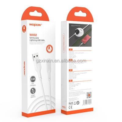 China MP3/MP4 player Wopow WX02 for iphone 6 7 date usb cable fast charging for sale