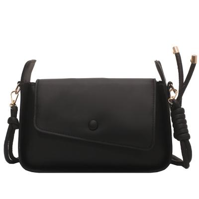 China 2022 Fashion New Design Solid Color PU Women Hot-selling Black Cross - Body Bag With Long Strap Shoulder Bag for sale