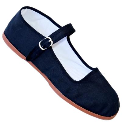 China Women's Mouth Flat Women's Slip-On Shoes Mary Jane Flat Toe Faux Stone Suede Shallow Square Sharp Buckle New for sale