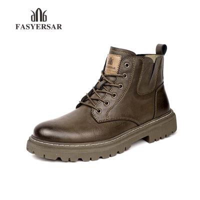 China ITALY FASYERSAR brand flat top lay doc. retail LEATHER Marten High Quality Cold winter with fleece -15 degrees for sale