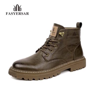 China Doc's black boots. Marten Chunky Thick Men Leather Short ITALY FASYERSAR Men's Winter Retail High Quality Flats Factory Price LEATHER for sale