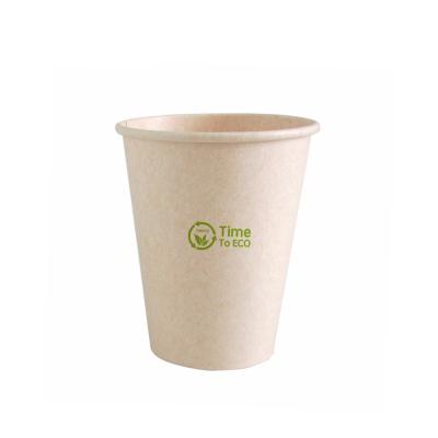 China Biodegradable Fully Recyclable Biodegradable Paper Cup Plastic Free Single Wall Liner Coffee Paper Cup for sale