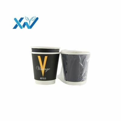 China 8OZ 12OZ 16OZ Double Wall Paper Cup Disposable Takeaway Coffee Cup With Lids for sale