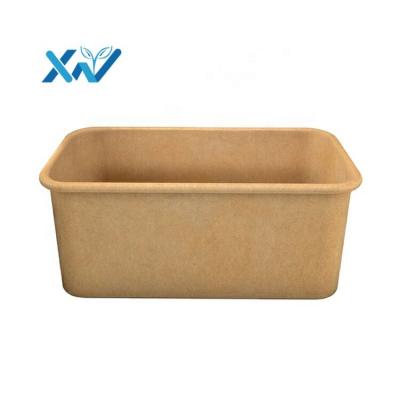 China Wholesale Biodegradable Disposable High Quality Leak-Proof Food Grade Kraft Paper Square Box Sight Square Box Factory Source Factory Supplier for sale