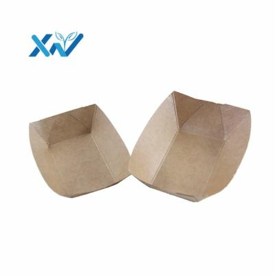 China Recycled Materials Wholesale Custom Waterproof Food Grade Anti-oil Disposable French Fries Container for sale