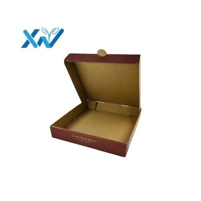 China Recycled Materials Corrugated Kraft Cardboard Color Printing Food Grade Disposable Pizza Box for sale