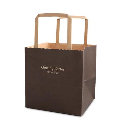 China 2020 Recyclable High Quality Takeaway Insulated Customized Brown Kraft Paper Bags for sale