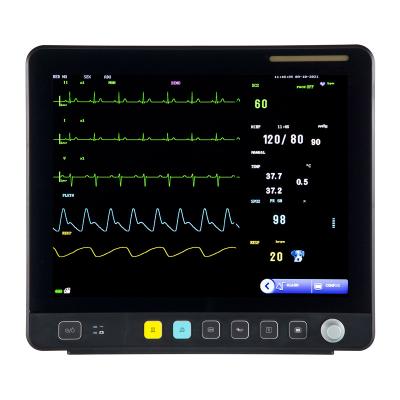 China Vet Monitor Vet Analyze Device 12.1inch TFT LCD Screen Vital Signs Heart Monitor 6 Parameters 12.1 Inch for sale