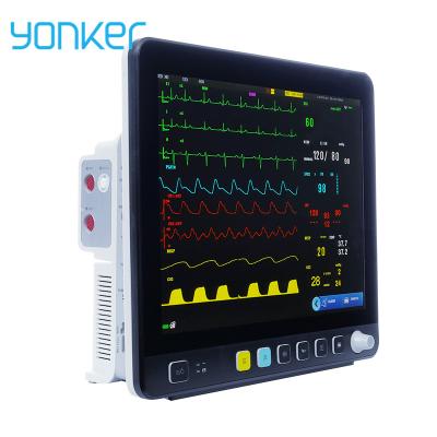 China yonker E15 CE multiparameter ambulance patient monitor acrylic heart monitor for doctor diagnose for sale