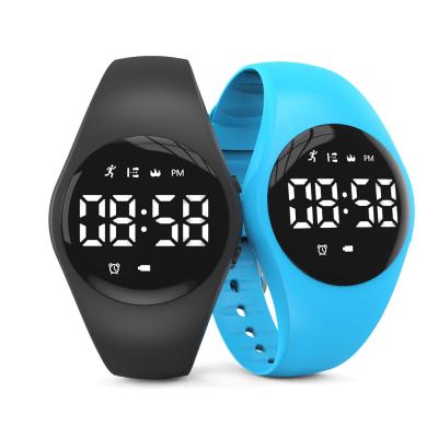 China Colorful Sports Kids Waterproof Silent Vibrating Alarm Reminder Digital Watch Mens Pedometer Hand's Watch for sale