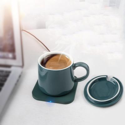 China Coffee Warmer with 18W Qi Fast Wireless Charger Mug Heater Wirless Charging Constant Temperature for Home Office Use for sale