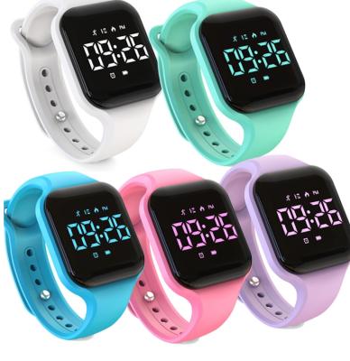 China LED electronic fitness pedometer small square sports Digital watch wrist step counter for sale