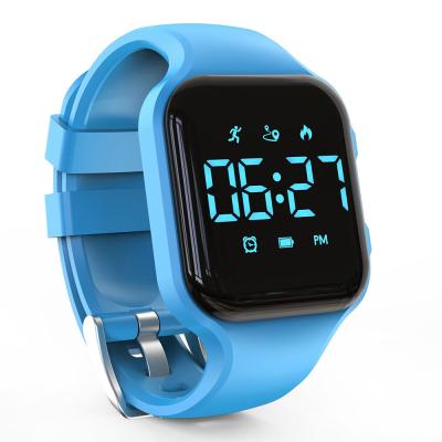 China Sports Electronic Potty Watch Waterproof Men Womens Square LED Light Alarm Pedometer Watches For Children Kids for sale