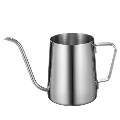 China 350ML Hand Pouring Kettle Sustainable Drip Coffee Fine Stainless Pour Over Gooseneck Teapot for sale