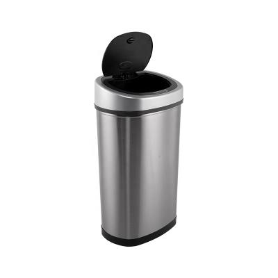 China E-SO 50L Viable Electric Induction Stainless Steel Touchless Automatic Waste Bin Sensor Trash Can Smart Trash Can for sale