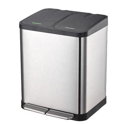 China Sustainable 5 Gallon Trash Can 18 Liter Stainless Steel Waste Bin Perfect For Office And Bathroom for sale