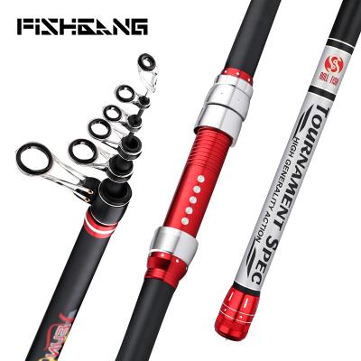 China FISHGANG Carbon Fiber High Quality Surfboard Mount Fishing Rod Telescopic Spinning Rod Long for sale