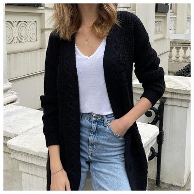 China Autumn Winter Knitwear Women Loose Breathable Plus Size Long Ladies Multi Color Cardigan Drop Sweater for sale