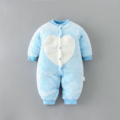 China New Autumn Winter Fashion Creeper Flannel Newborn Baby Romper Suit Antibacterial Cute Popular One-Piece Baby Clothes Newborn Baby Romper for sale