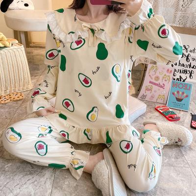 China Thermal Care Cloths Maternity Pajamas Polyester Pregnant Pajamas Set Long Sleeve Tops&Pants Winter Sleepwear Maternity Nightgown for sale