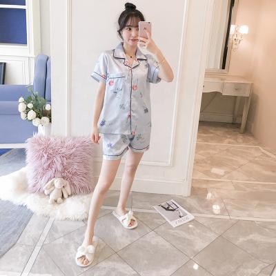 China Wholesale QUICK DRY Ladies Summer Shorts Short Sleeve Pajamas Home Wear Set for sale