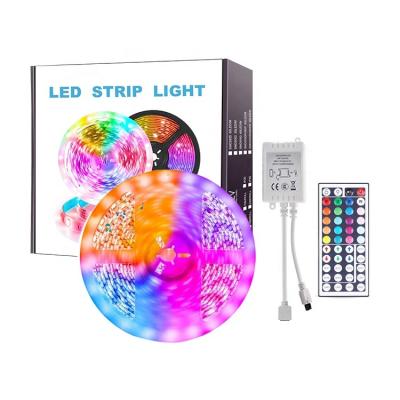 China IP65 Residential 44 IR 5M 150LED 12V RGB LED Master Remote Control Strip with Power Adapter Led Strip Lights Remote Control for sale