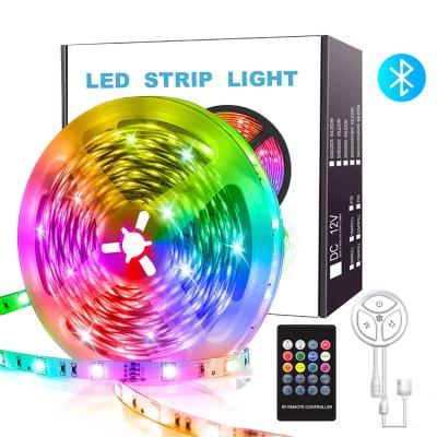 China Wholesale China 5M 10m 12V IP65 150leds Digital Remote Control Cheap High Quality 5050 RGB Colored Blue-tooth Residential Wholesale Led Strip for sale