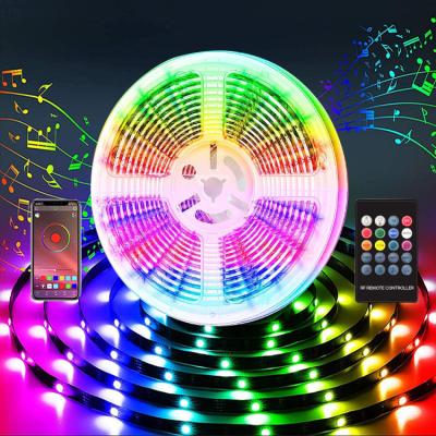 China Residential 5V USB LED TV Strip Lights Backlight 5050 RGB Color Changing with Music Rhythm 24Key Remote for sale