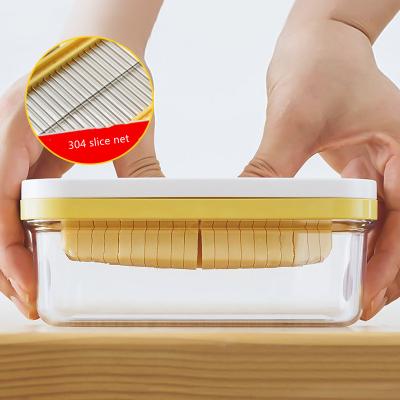 China Multi-Functional Food Storage Container Butter Box French Refrigerator Freshness Preservation Material ABS Fresh-keeping Box for sale