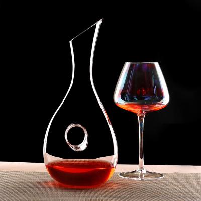 China Novelty Novelty Bird Mouth Shape Red Wine Crystal Alcohol Decanter Set for sale