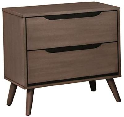 China Belkor 2-Drawer Nightstand Convertible Mid-Century Modern Wood in Gray for sale