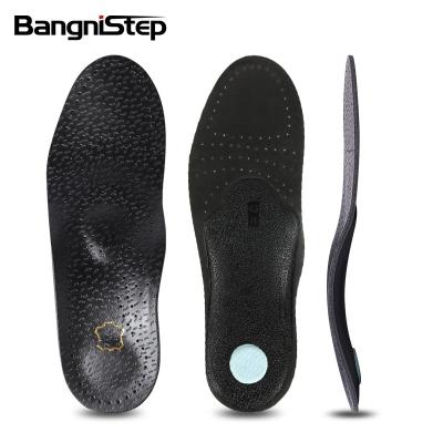 China Shock Absorption Cowhide Latex Orthotic Shoe Inserts Orthopedic Insole Flat Feet for sale