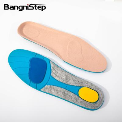 China Shock Absorption Bangni Blue Complexion Felt Support EVA Inner Sole Shock Absorbing Insole for sale