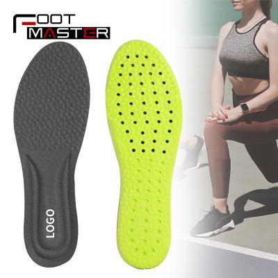 China Wholesale PU Wormwood Deodorant Comfort Shoe Inserts PU Running Insole For Women Men All Day Standing for sale