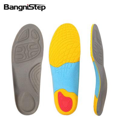 China Breathable Mesh+PU Foam PU Foam Arch Support Wholesale Shoe Insert Cushioned Basketball Sport Insole for sale