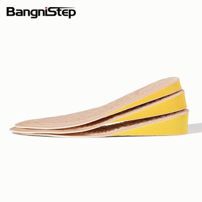 China Wholesale Foam+EVA+Leather taller growth shoe protection boosting inner sole heigh growing shoe inserts height increase insoles for sale