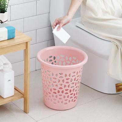 China Dug-out Basket Waste Bin Plastic Living Room Kitchen Living Room Kitchen Paper Bin Toilet Office Paper Basket Viable for sale