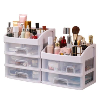 China Portable Household Plastic Storage Drawers Makeup Organizer Cabinet Desk Box Viable For Home Office for sale