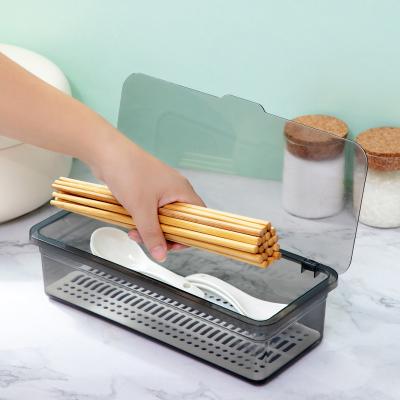 China Household Dustproof Chopsticks Case Viable For Kitchen Tableware Fork Spoon Chopsticks Storage Case Holder for sale