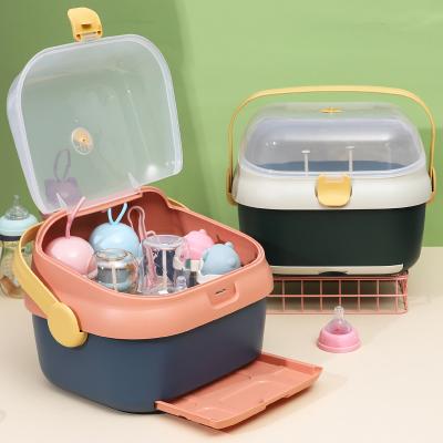 China High Quality And Large Volume Eco-friendly Sustainable Infant Feeding Storage Box Baby Milk Bottle Drying Rack for sale