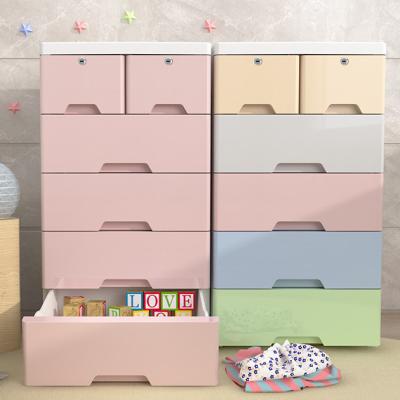 China Modern Colorful Baby Storage Drawer Cabinet Foldable Plastic Closet For Clothes for sale