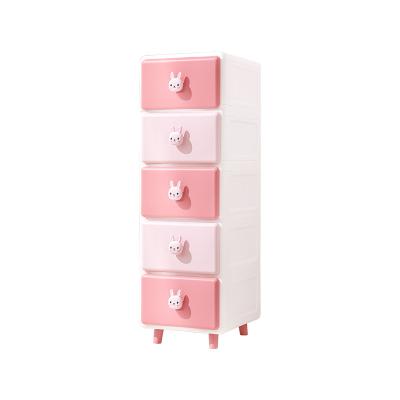 China Modern Colorful Cabinet Drawer Wardrobe Plastic Baby Clothes Closet For Children for sale