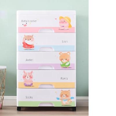 China Wholesale Plastics Kids Clothes Cartoon Kids Cabinet Storage Closet Drawers For Kids for sale