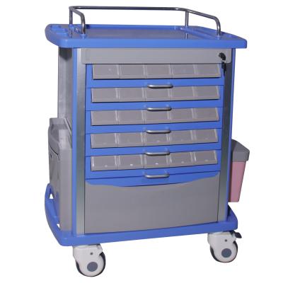 China YFS-022 Modern ABS Double Side Emergency Hospital Medical Trolley for sale