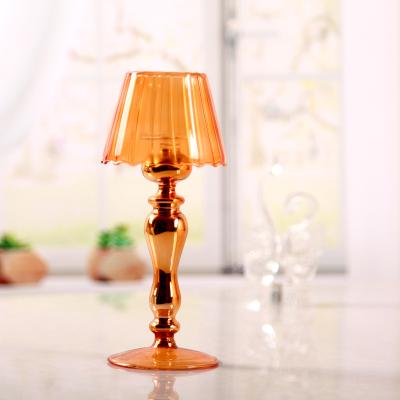 China Glass Home Clear Candle Holder Bestselling Sweet Home Decoration Candlestick Set for sale