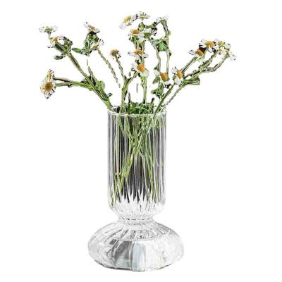 China Wholesale Modern Simple Glass Wedding Centerpieces Vase Flower Nordic Glass Vase for sale