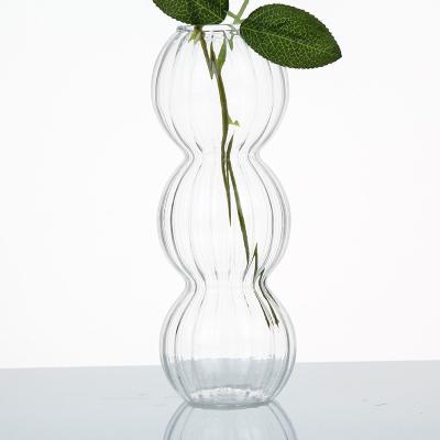 China Bud Vases Glass Wedding Centerpiece Modern Cube Best Home Glass Vase Free Space for sale