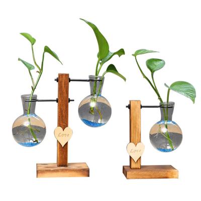 China Contemporary Attractive Glass Vase Factory Design Test Tube Hydroponic Glass Vase for sale